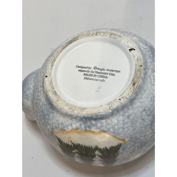 Nantucket Angie Anderson Christmas Teapot Set Farmhouse Cottagecore Cream Sugar - Picture 5 of 13